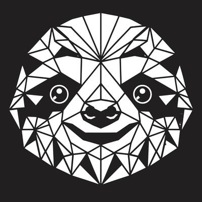 Polygonal Sloth SVG for DIY Crafts