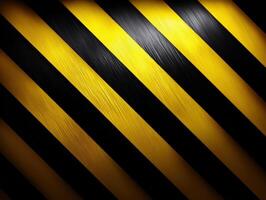 Diagonal black and yellow stripes creating a pattern with a textured appearance. The alternating colors suggest caution or warning, adding a sense of alertness to the design photo