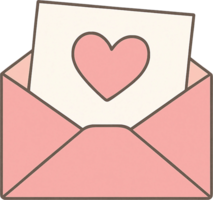 An open envelope with a heart inside png