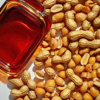 Peanut butter and peanuts photo