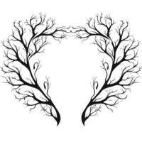 Abstract Branch Art with Natural Motifs vector