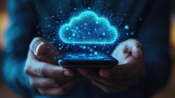 Cloud Technology on Mobile Phone Data Storage, Connectivity, and Future Computing, Modern Cloud Services photo