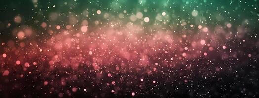Abstract bokeh lights fall against a vibrant green and reddish backdrop to create magic photo