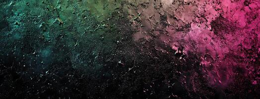 Abstract dark textures flow from teal to magenta, creating an ethereal and striking cosmic scene photo