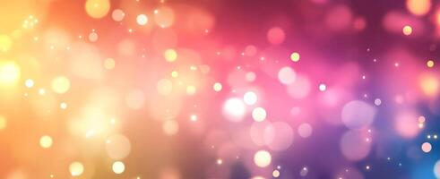 Bokeh lights blend beautifully across a spectrum of vibrant hues, creating a mesmerizing blurred effect photo