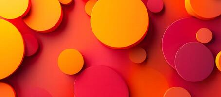 Bright abstract composition featuring orange and red overlapping circles creates a modern, dynamic backdrop photo