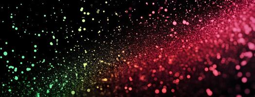 Bright colorful dots appear as the color spectrum changes across a dark background photo
