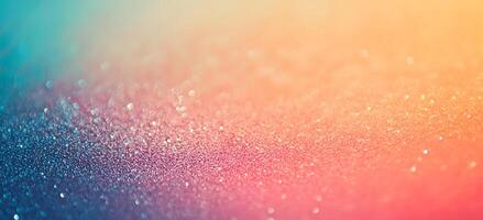 Glimmering specks create an ethereal pastel gradient spanning from blue to orange in an abstract texture photo