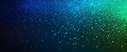 Gradient backdrop features bokeh effect, shifting from blue hues to vibrant green tones photo