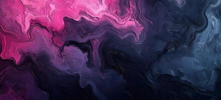 Intricate patterns with shades of vibrant pink and deep blue flow harmoniously across the canvas photo
