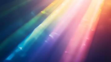 Multicolored light streaks descend diagonally across the frame displaying a vivid, vibrant, illuminated spectrum photo