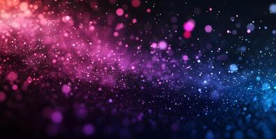 Multicolored particles create a beautiful, swirling galaxy effect with a dreamy, magical aesthetic in the dark photo