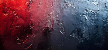 Red paint merges beautifully with dark blue concrete for an abstract, textured, and eyecatching background photo
