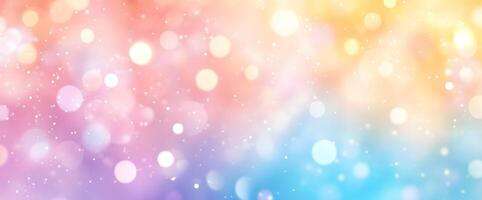 Soft light bokeh overlay on a beautiful and colorful pastel gradient background sparkles photo
