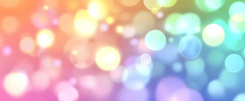 Soft multicolor bokeh circles gently blend, creating a dreamlike, vibrant light effect photo