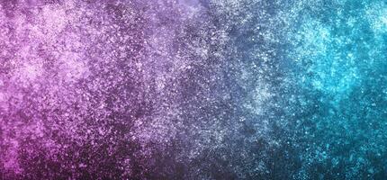 Splattered texture transitions smoothly from vibrant purple to cool turquoise, evoking a cosmic dust cloud photo