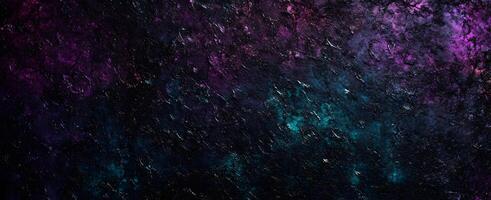 Textured dark background with violet and teal color gradients creates an ethereal impression photo