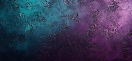Textured surface shows the transition from teal to violet, creating an elegant, abstract backdrop photo