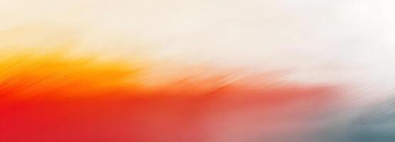 The vibrant abstract background features a gradient transitioning through red, orange, yellow, and finally fades into white photo