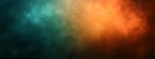 Two separate textures on the dark gradient backdrop are teal and fiery orange glow photo