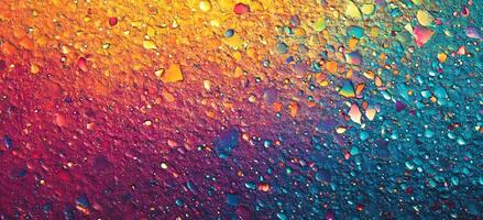 Vibrant colorful rocks cascade across the textured gradient backdrop creating a mesmerizing abstract scene photo