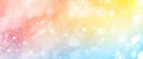 Vibrant pastel gradient with bokeh light effect creates a dreamy, colorful, and luminous background photo