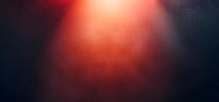 Warm red light cascades through a misty, ethereal space against a dark, textured backdrop photo