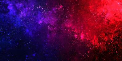 Watercolor splashes artistically blend red and purple shades on a textured surface, creating a dreamy effect photo