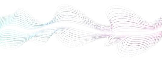 Abstract gradient colorful wave dots line element. wave with blend lines . A curved wavy line. Dynamic sound wave. Digital frequency track equaliser vector