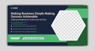 Making Business Simple Making Success Achievable. Social media banner design. vector