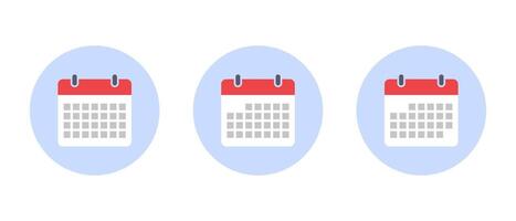 Calendar, date icon in flat design. Event reminder sign symbol vector