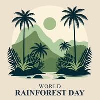 World rainforest day illustration vector