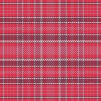 A red and grey plaid fabric background vector