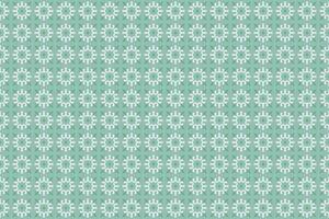 A green and white pattern with snowflakes vector