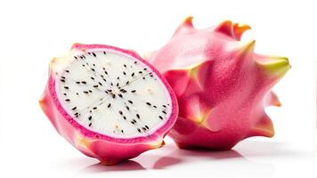 Dragon Fruit Slice And Whole Fruit photo