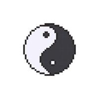 Pixel art Yin Yang game asset design vector