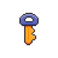 Pixel art car key game asset design vector