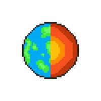 Pixel art Geology Earth Structure game asset design vector