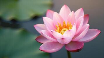 Close-Up Pink Lotus Flower Bloom photo