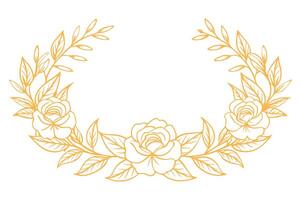 A wreath of roses on a white background vector
