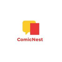 Comic panel stack with text and bubble vector