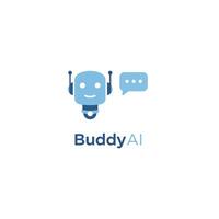 Buddy AI chatbot technology concept vector
