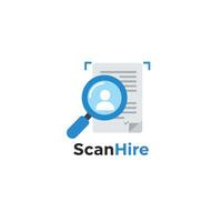 Hiring scan for job candidate file and search vector