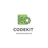 Coding hardware kit logo concept for technology vector