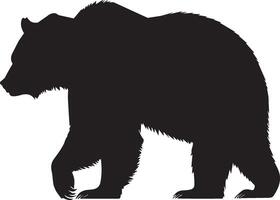 Bear Silhouette isolated on white background vector