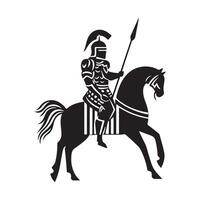 Black and white Byzantine Cataphract logo image isolated on white backgound vector