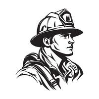 Firefighter man Image isolated on white background vector