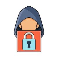 illustration of hacker security vector