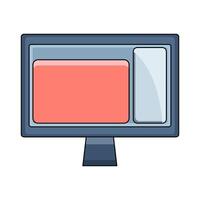 illustration of a computer monitor vector