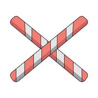 crossed caution tape vector